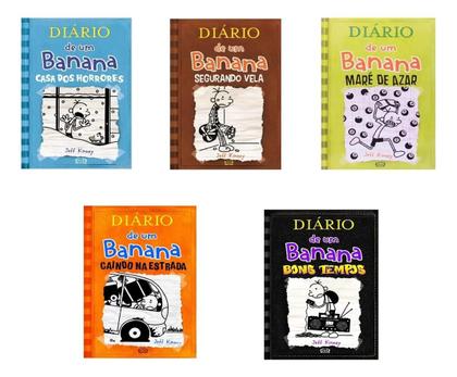 Imagem de Kit C/5 Livros Diário de Um Banana: 6,7,8,9 e 10 (Capa Mole) + Brinde