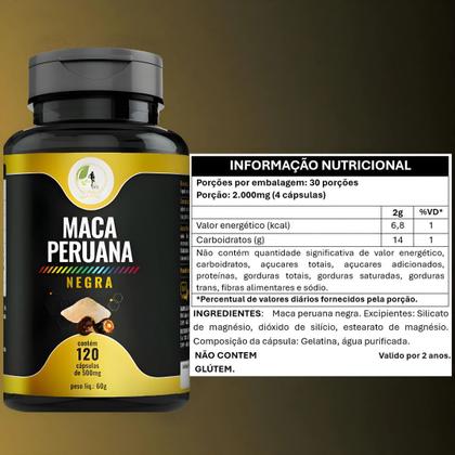 Imagem de KIT C/5 Ma ca Perua na Negra Premium  500 mg 120 Cápsulas - Fits Life