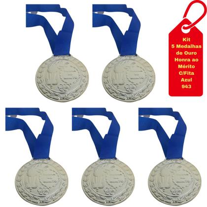 Imagem de Kit C/5 Medalhas de Ouro Prata ou Bronze Honra ao Merito 943