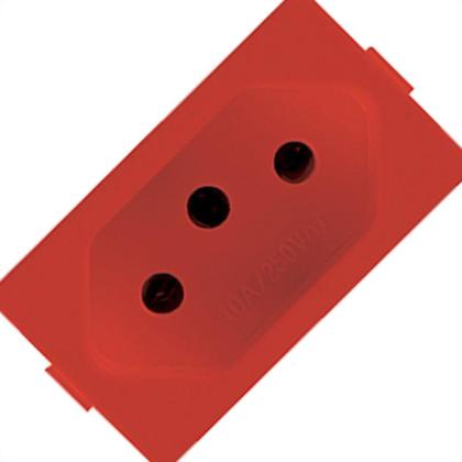 Imagem de Kit C/5 - Modulo Peesa Alfa 1445V Tomada 20A Vermelho