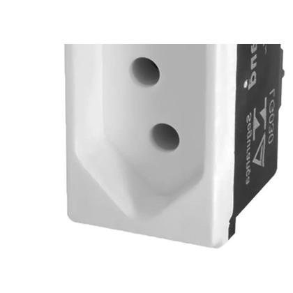 Imagem de Kit C/5 - Modulo Pial Pop Branco 1 Tomada 2P+T 20A. Lg03020