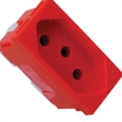 Imagem de Kit C/5 - Modulo Pial Pop Vermelho 1 Tomada 20A Lg03020Vm