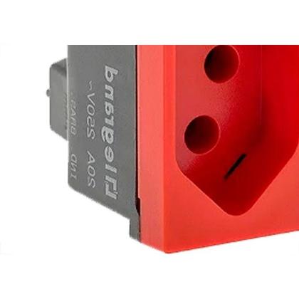 Imagem de Kit C/5 - Modulo Pial Pop Vermelho 1 Tomada 2P+T. 20A. - ...