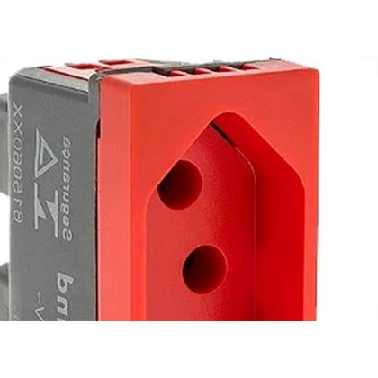 Imagem de Kit C/5 - Modulo Pial Pop Vermelho 1 Tomada 2P+T. 20A. - ...