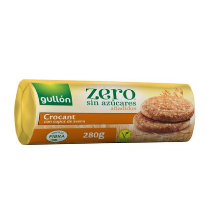 Imagem de Kit c/ 5 Pacotes Biscoito Gullón Sem Açúcar Crocant 5 Pacotes De 280g Aveia Espanhol Importado