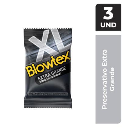 Imagem de Kit c/ 5 Pacotes Preservativo Blowtex Extra Grande c/ 3 Un Cada