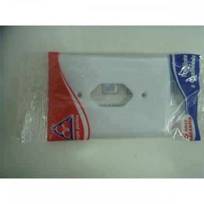 Imagem de Kit C/5 - Placa Perlex Branca 4X2 (1 Tomada) 23Pl1T