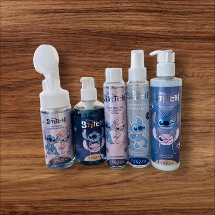 Imagem de Kit C/ 5 Produtos de Skincare Infantil Stitch com Angel - Fenzza com Disney