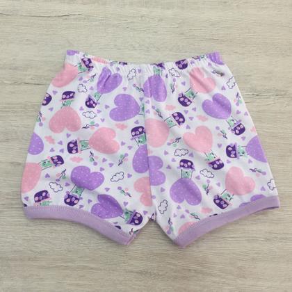 Imagem de Kit C/ 5 Short Infantil Bebê De Malha 100% Algodão Estampado-001