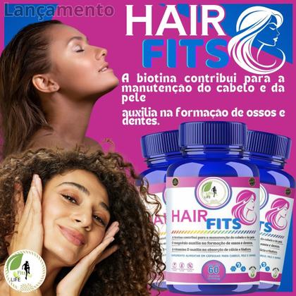 Imagem de KIT C/5 Suplemento Hair Fits Cabelo Unha e Pele 60 Cáps - Fits Life