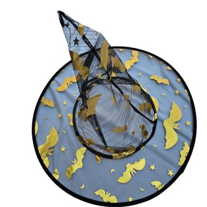 Imagem de kit c/50 Chapéu bruxa tule sortido dupla face Halloween