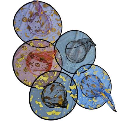 Imagem de kit c/50 Chapéu bruxa tule sortido dupla face Halloween