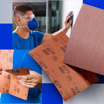 Imagem de Kit C/ 50 Lixa Seco A275 NOFIL Grão 320 Norton