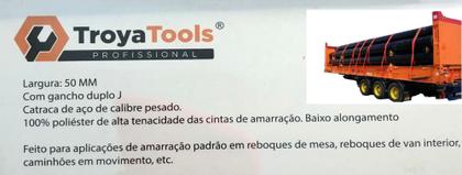 Imagem de Kit C/ 5cinta Catraca 5 Ton 50mm 10metro Caminhão Amarração