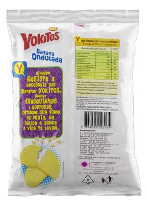 Imagem de Kit c/ 6 Batata Frita Ondulada com Sal Yoki Yokitos 45 g