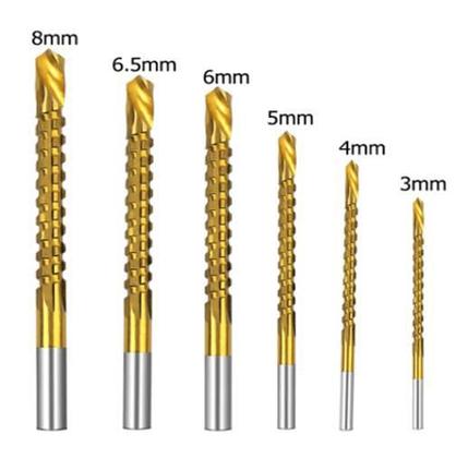 Imagem de Kit C/6 Brocas Desbaste Corte Acabamento Em Madeira Aluminio