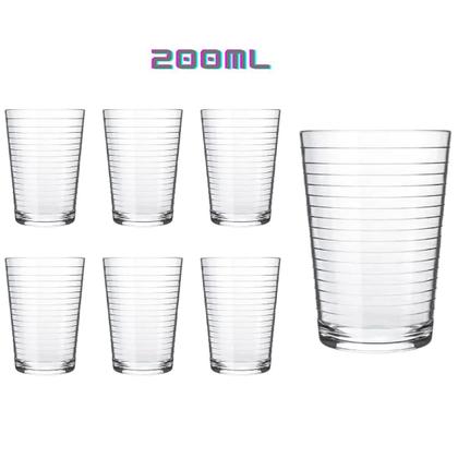 Imagem de Kit C/6 Copos Arizona Transparente De Vidro 200ml