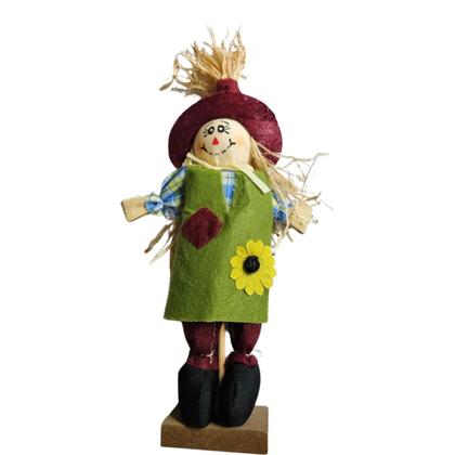 Imagem de kit c/6 Espantalho de mesa casal palha festa junina