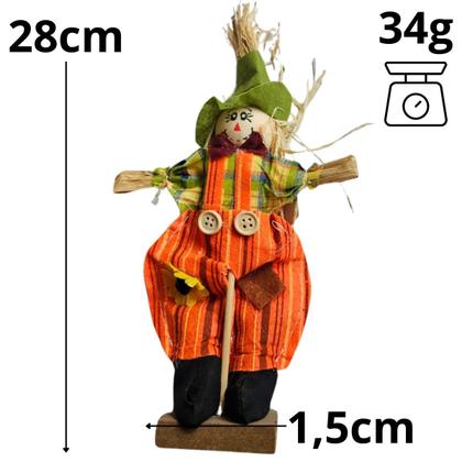 Imagem de kit c/6 Espantalho de mesa casal palha festa junina