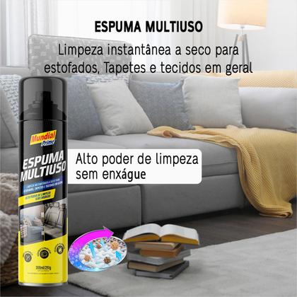 Imagem de Kit C/6 Espuma Multiuso Limpa Estofados 300 Ml - Mundial Prime