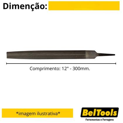 Imagem de Kit C/ 6 Lima Meia Cana Murça 12 Pol Beltools