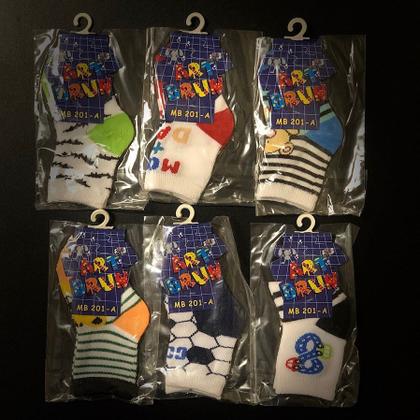 Imagem de Kit c/ 6 Meia Recém Nascido Bebê Menino Artbrun