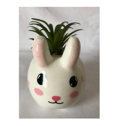 Imagem de Kit C/6 Mini Vasinho Planta Artificial Suculenta Coelhinho