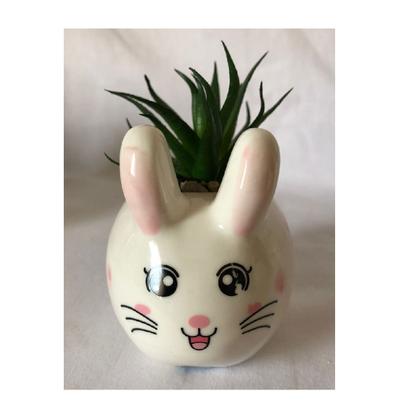 Imagem de Kit C/6 Mini Vasinho Planta Artificial Suculenta Coelhinho