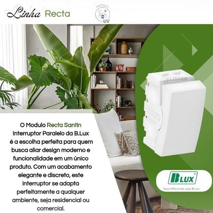 Imagem de Kit C/ 6 Modulos Recta Santin Interruptor Paralelo - B.Lux