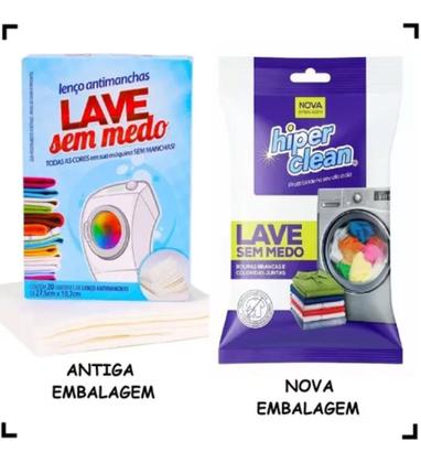 Imagem de Kit C/6 Pct 120 Lenços Lave Sem Medo Anti Mancha Hiperclean