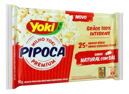 Imagem de Kit c/ 6 Pipoca para Micro-Ondas Natural com Sal Yoki