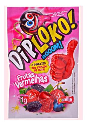 Imagem de Kit c/ 6 Pirulito Dip Loko Po Explode Na Boca 11g Frutas