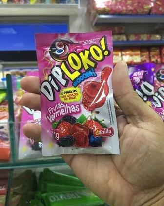 Imagem de Kit c/ 6 Pirulito Dip Loko Po Explode Na Boca 11g Frutas
