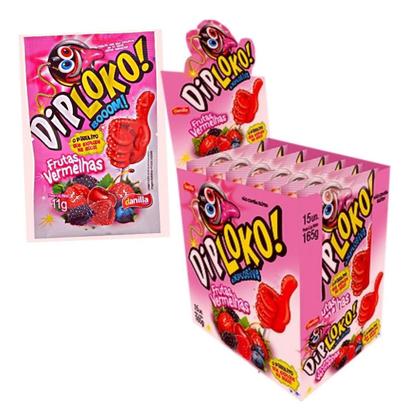 Imagem de Kit c/ 6 Pirulito Dip Loko Po Explode Na Boca 11g Frutas