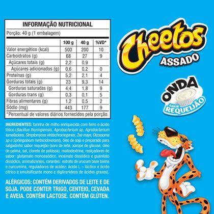 Imagem de Kit c/ 6 Salgadinho Onda Requeijao Elma Chips Cheetos 40G
