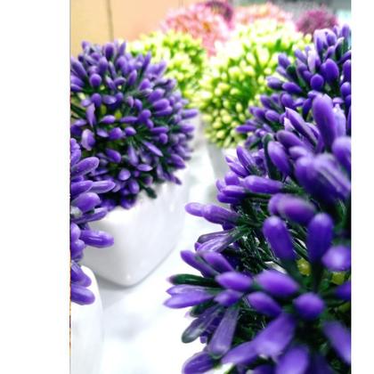 Imagem de Kit C/6 Vasinhos Cerâmica Flores Artificiais