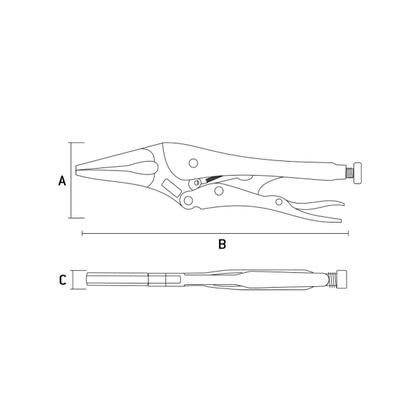 Imagem de Kit c/ 6PC Alicate de Pressão 09 Mordente Longo Reto  Mtx