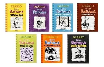Imagem de Kit C/7 Livros Diário De Um Banana 4 ao 10 - Capa Dura + Brinde