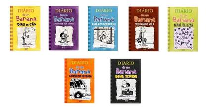 Imagem de Kit C/7 Livros Diário De Um Banana 4 ao 10 - Capa Dura + Brinde