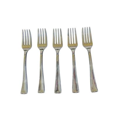 Imagem de Kit c/ 72 Mini Garfos Prata Luxo Descartável 10cm Plástico