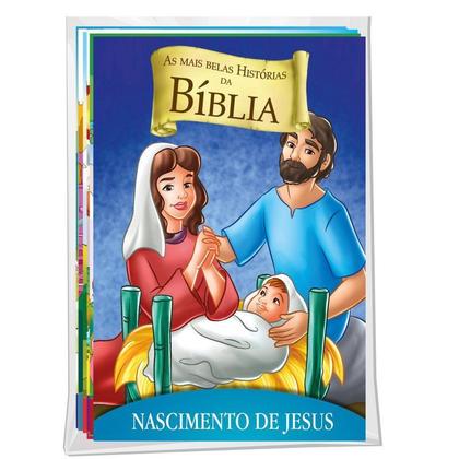 Imagem de Kit c/ 8 livros as mais belas historias da biblia  - infantil