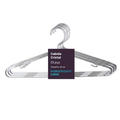 Imagem de Kit C/ 99 Cabide De Acrilico Transparente C/ Gancho Organizador P/ Roupas Paramount