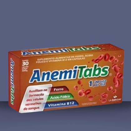 Imagem de Kit C2 AnemiTabs Suplemento Alimentar Ferro C30  La San Day