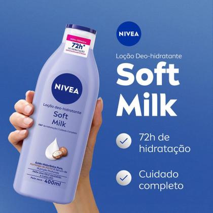 Imagem de Kit C2 Loção Corporal Soft Milk Cuidado Completo 400ml-Nivea