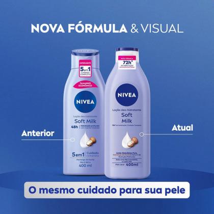Imagem de Kit C2 Loção Corporal Soft Milk Cuidado Completo 400ml-Nivea