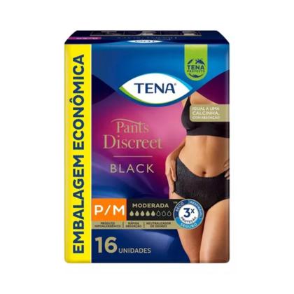 Imagem de Kit C3 Roupa Calcinha Descartável P/M Black - Tena