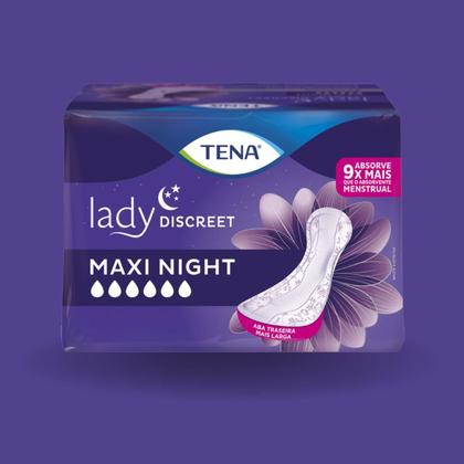 Imagem de Kit C4 Absorvente Lady Discreet Maxi Night C6 Seco  Tena
