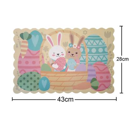 Imagem de Kit c4 Jogo Americano de Páscoa para Mesa Posta Retangular