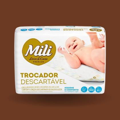 Imagem de Kit C6 Trocador infantil Descartável C5 Love Care  Mili