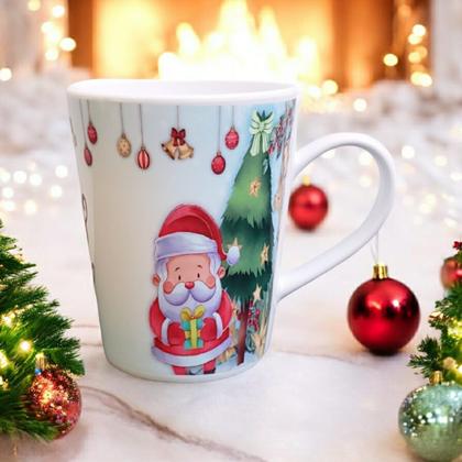 Imagem de Kit c8 Canecas Natal Café 350ml Lembrança Presente PapaiNoel